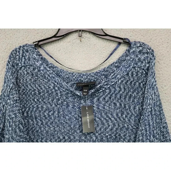 Lane Bryant Open Knit Sweater-22/28-Batwing Sleeves-NWT - Picture 2 of 8